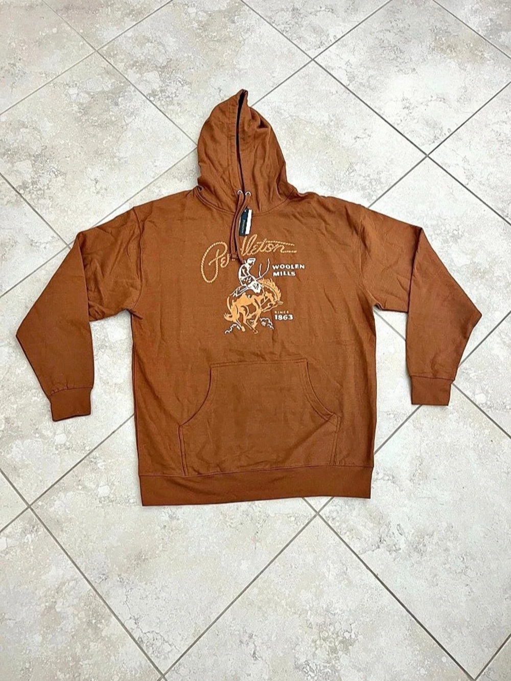 Pendleton Woolen Mills Since 1863 Graphic Hoodie Brown XL
